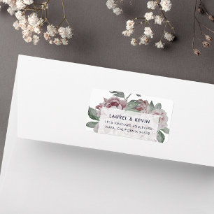 English Garden Floral Return Address Labels
