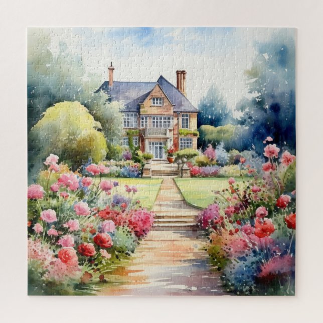 English Garden Landscape Jigsaw Puzzle (Vertical)