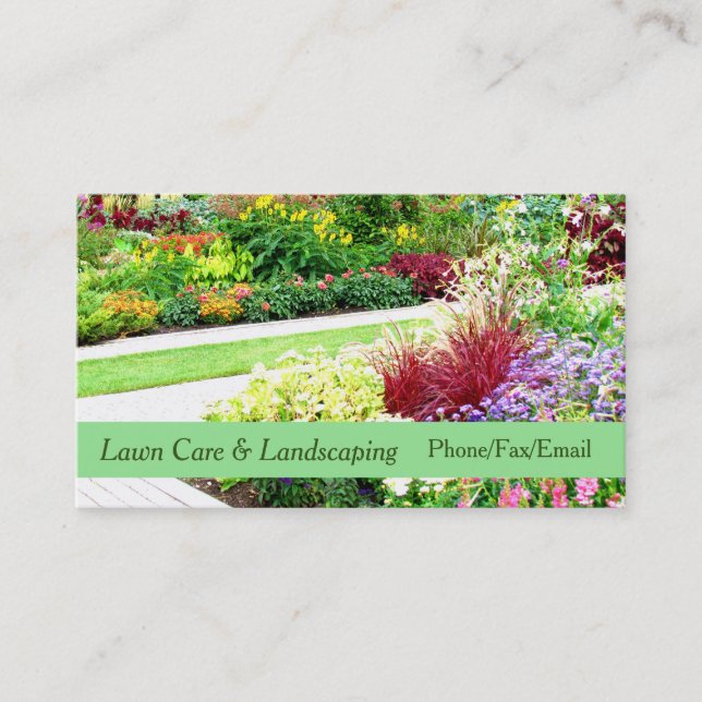 English Garden Lawn & Landscaping Business Card (Front)