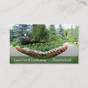 English Garden Lawn & Landscaping Business Card