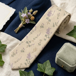 English Garden Lilac & Ivy Tie