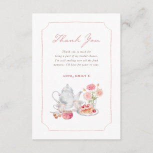 English Garden Tea Party Bridal Shower Thank You Card
