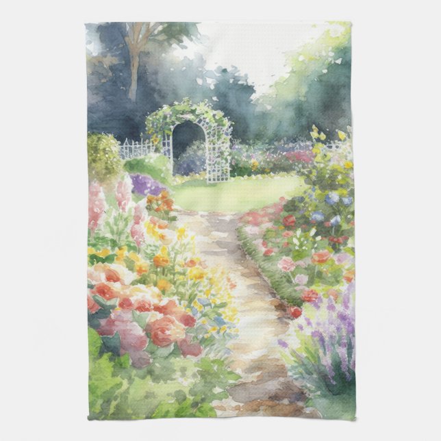 English Garden  Tea Towel (Vertical)