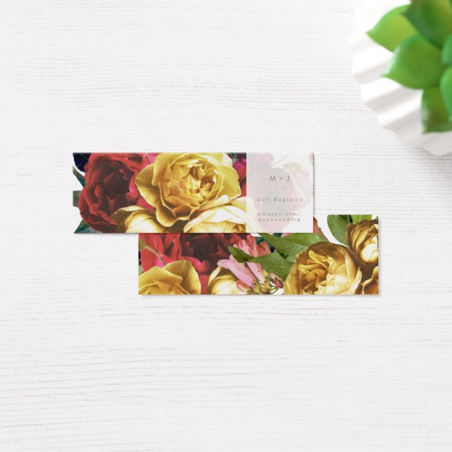 English Garden Vintage Roses Registry Insert Card (Desk)