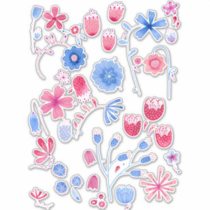 English Garden Watercolor Flowers