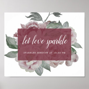 English Garden Wedding Sparkler Sendoff Sign
