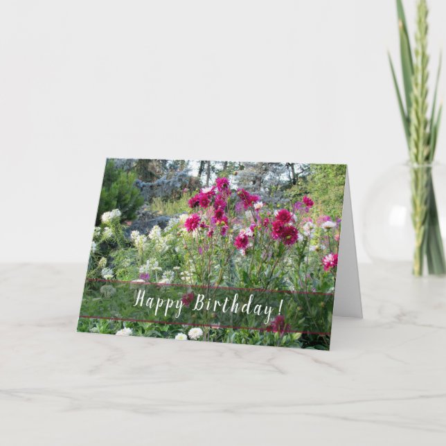 English Gardens Birthday Card (Front)