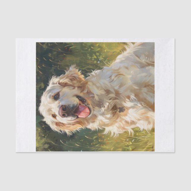 English Golden Retriever12 Tissue Paper (Front)