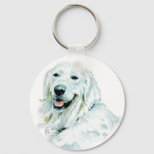 English Golden Retriever Keychain