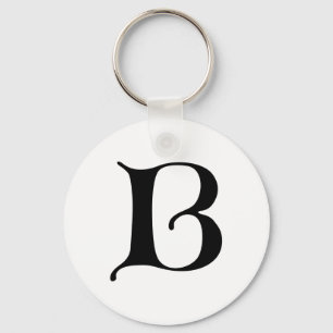 English Gothic Monogram letter B Key Ring