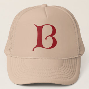 English Gothic Monogram letter B Trucker Hat