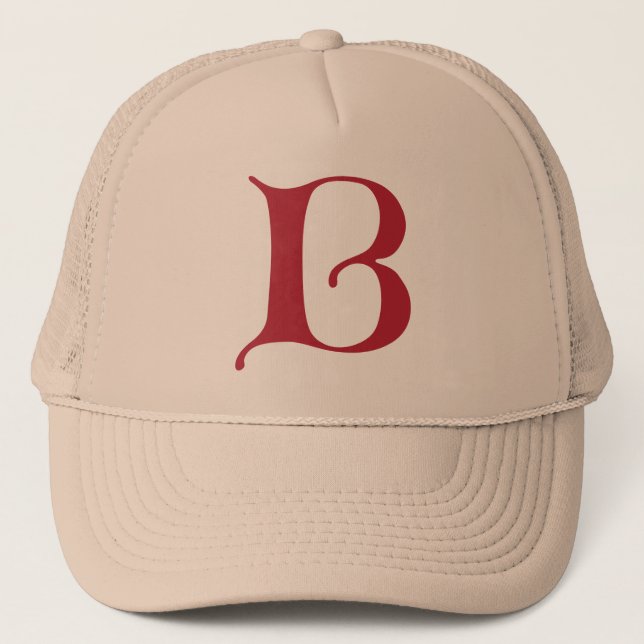 English Gothic Monogram letter B Trucker Hat (Front)