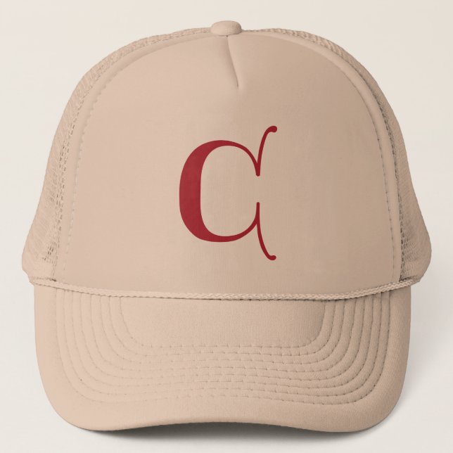 English Gothic Monogram letter C Trucker Hat (Front)