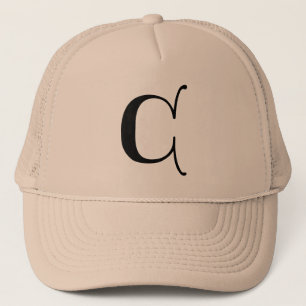 English Gothic Monogram letter C Trucker Hat