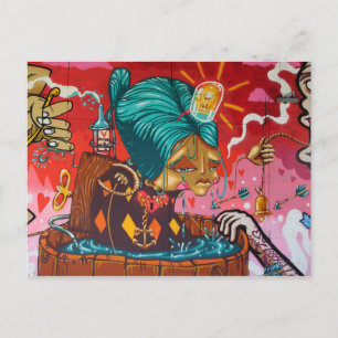 English graffiti, London, UK Postcard
