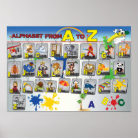 English Grammar Alphabet poster