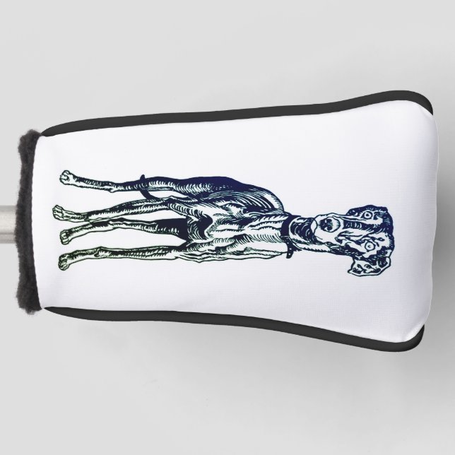 English Greyhound Breed Golf Head Cover (Front)