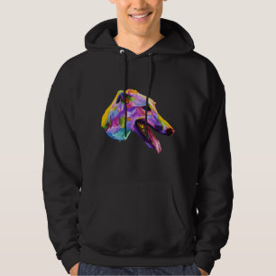 English Greyhound Colourful Pop Art Portrait for D Hoodie