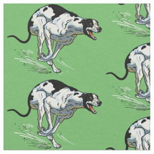 english greyhound race dog fabric