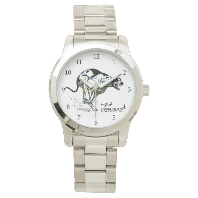 english greyhound race dog watch (Front)