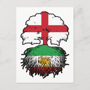 English Grown Iranian Roots Lion and Sun Postcard