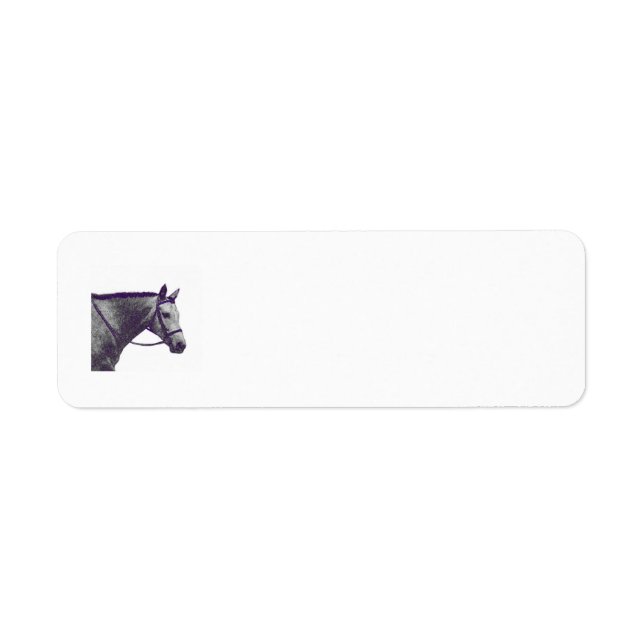 English Horse Return Address Label (Front)