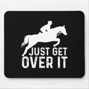 English Horse Riding Hunter Jumper Girl Horseback Mouse Mat