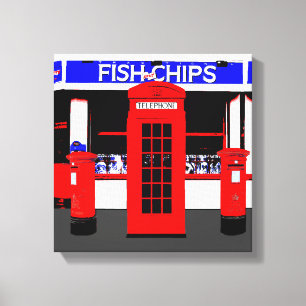 English Icons Modern Art  wrapped canvas