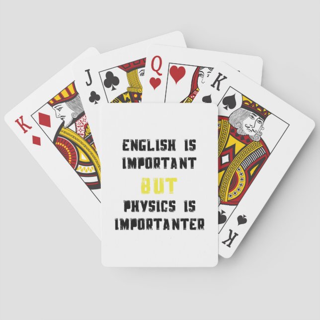 English Important But Physics Importanter Science Playing Cards (Back)