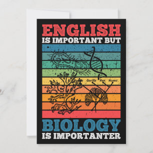 English Is Important But Biology Is Importanter Invitation