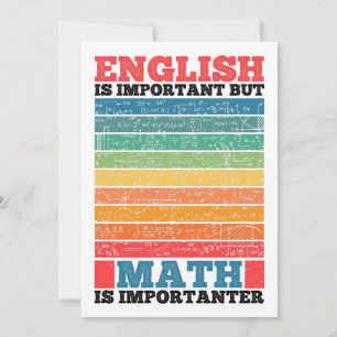 English Is Important But Math Is Importanter Math  Invitation