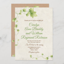 English Ivy Wedding Invitation