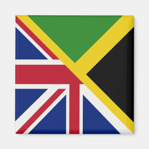 English Jamaican Flag   Half Jamaica England Flag Magnet