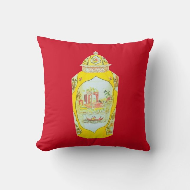 ENGLISH JAR PILLOW RED (Front)