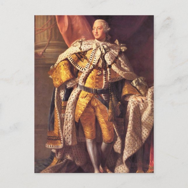 English King George III by Studio of Allan Ramsay Postcard (Front)