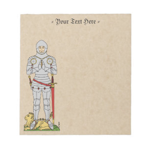 English Knight Circa 1430 Notepad