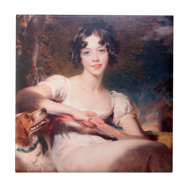 English Lady Ceramic Tile (Front)