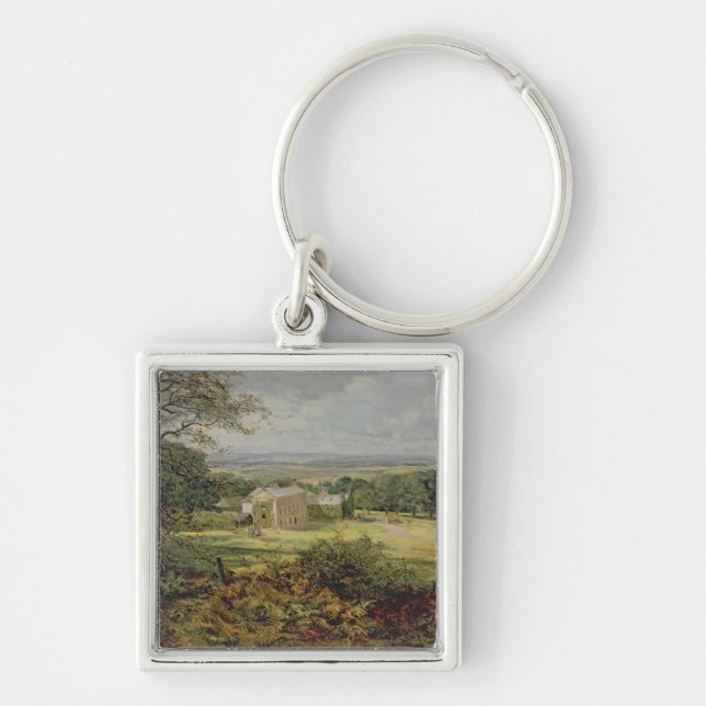 English landscape with a house, 19th century key ring (Front)