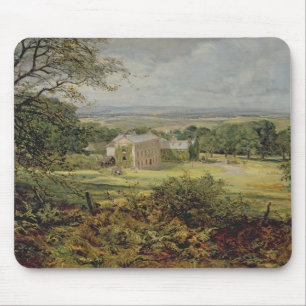 English landscape with a house, 19th century mouse mat