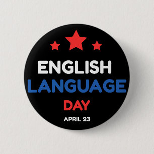 English Language Day 6 Cm Round Badge