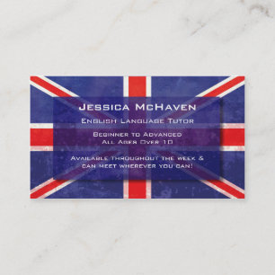 English Language Tutor Business Card