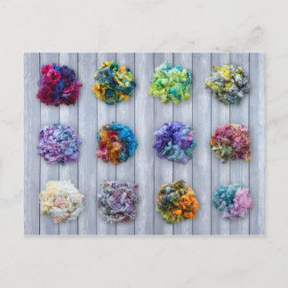 English Leicester Longwool Dyed Fiber Postcard