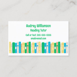 English, Literacy, or Reading Tutor Business Card