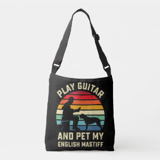 English Ma Lover Guitarist Pet Dog Owner Crossbody Bag