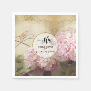 English Manor House Hydrangea Bridal Reception Napkin
