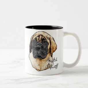 English Mastiff Art Gifts Two-Tone Coffee Mug