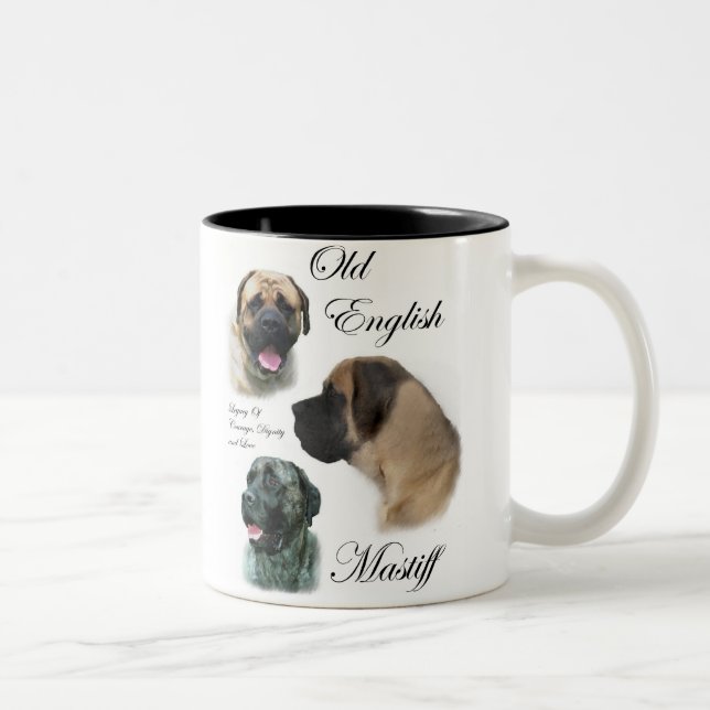English Mastiff Art Gifts Two-Tone Coffee Mug (Right)