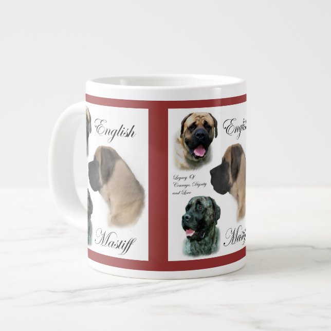 English Mastiff Art Large Coffee Mug (Front Left)
