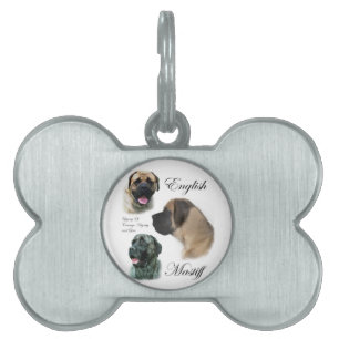 English Mastiff Art Pet ID Tag