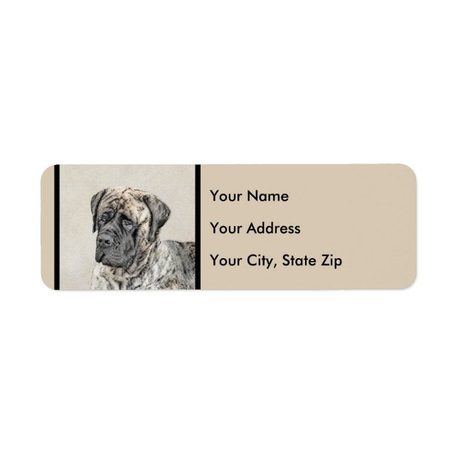 English Mastiff (Brindle) Painting - Dog Art (Front)